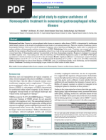 An Open-Label Pilot Study To Explore Usefulness of Homoeopathic T