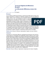 Artículo Científico - Ley Orgánica de Eficiencia Económica - Tatiana Pilco