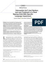 Kelley Mccann 2021 Language Intervention Isn T Just Spoken Assessment and Treatment of A Deaf Signing Child With