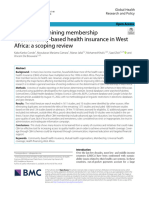 Factors Determining Membership in Community-Based Health Insurance in West Africa: A Scoping Review