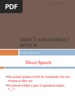 Direct and Indirect Speech