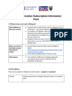 (UMGB) Telecommunication Subscription Information Pack