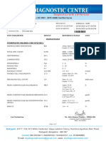 Complete Blood Count (CBC) : Test Parameter Result Reference Range Unit