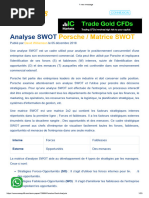 Analyse SWOT Porsche - Matrice SWOT