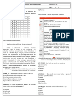 Atividade de Língua Portuguesa - Interpretação de Textos - 6 Ano