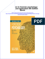 Full Ebook of Introduction To Forensic Psychology Research and Application 6Th Edition Bartol Online PDF All Chapter