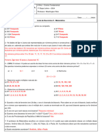 (Gabarito) LISTA DE EXERCÍCIOS 5 - 6°ANO - MAT - 1ET