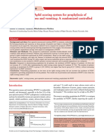 The Impact of The Apfel Scoring System For Prophylaxis of