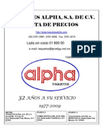 Catalogo Taquetes Alpha