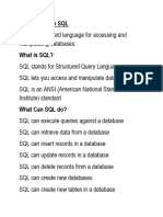 Introduction To SQL