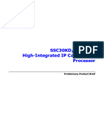 Ssc30Kd/Ssc30Kq High-Integrated Ip Camera Soc Processor: Preliminary Product Brief