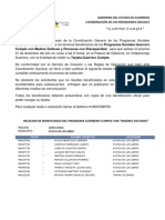 Padrón Guerrero Cumple Región Costa Chica