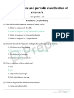 Atomic Structure and Periodic Classification of Elements