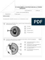 Evaluación Descubro La Estructura de La Tierra 4° Básico