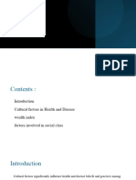 Role of Cultural Factors in Health & Disease: Presented by Nagu Date:27-05-2024