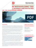 A Common Withholding Tax For The EU