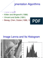 Image Segmentation Algorithms: - Otsu (1979) - Fisher (1936)