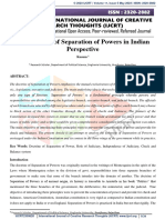 The Doctrine of Separation of Powers in Indian Perspective: Kusum