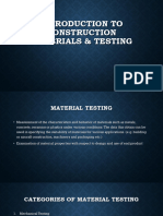 Introduction To Construction Materials - Testing