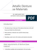 Non-Metallic Denture Base