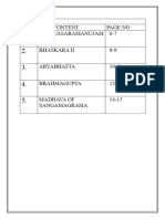 S.No Content Page - No Srinivasaramanujam 6-7 Bhaskara Ii 8-9 Aryabhatta 10-11 Brahmagupta 12-13 Madhava of Sangamagrama 14-15