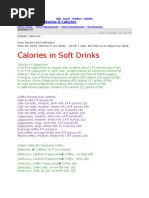 Calories in Soft Drinks: Full Version