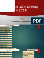 MEC151 - Computer Aided Drawing, Lecture 1-Locked