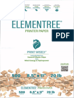 Elementree Printer Paper Sawmill Waste Chips Wind Hydro