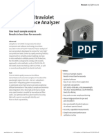 UV-2000S Ultraviolet Transmittance Analyzer: One Touch Sample Analysis Results in Less Than Five Seconds