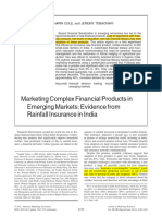 Marketing Complex Financial Products in Emerging Markets Evidence From Rainfall Insurance in India-JMR