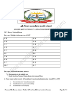 History Answers of Somaliland National Exams From 2017 To 2023 GCS, AL Nour SEC, School Borama.