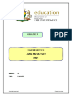 2024 Grade 9 Mathematics June Mock Test-1