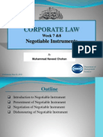 Week 7 & 8 Negotiable Instrument Act 1881