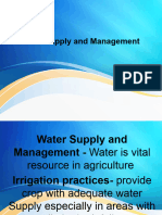 Water Supply and Management