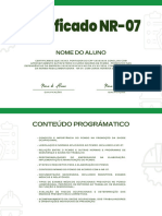 Certificado NR 07