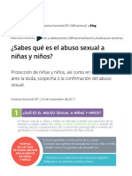 ¿Sabes Qué Es El Abuso Sexual A Niñas y Niños Sistema Nacional DIF