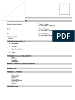 Resume Format