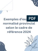 Exemples Dexamen Normalisé Provincial 2024