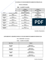 Schedule of Supplementary & Debarred Odd End Ist, Iiird, VTH & Viith Semester Examination February-March, 2024