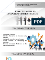 Fls Demo - Welcome To Competency Based Training: Carmelo C. Delo Cientos Nat'l Trading School, Padada, Davao Del Sur