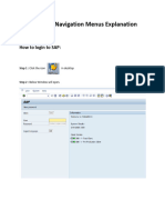 User Manual-General SAP Screen Navigation