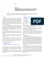 Determining Decarburization and Carburization in Hardened and Tempered Threaded Steel Bolts, Screws, Studs, and Nuts