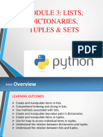 Module Lists Dic Tuples