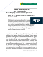 Project-Based Learning in A Technologically Enhanced Learning Environment For Second Language Learners - Students Perception