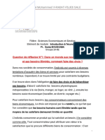 Question de Réflexion N°1 Dans Un Monde Aux Ressources Limitées Et Aux Besoins I-1