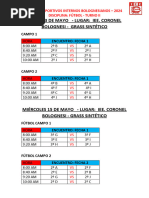 Encuentros de Fútbol Fecha1 y Fecha 2 - 2º 3º y 4º - Turno Ii