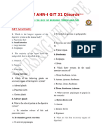 MCQs of AHN Unit-1 GIT 31 Disorders Complete