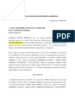 Incidente de Cancelacion de Pension Alimenticia