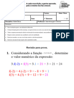 Gabarito - Revisão Prova - Função 1º Ano