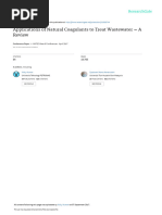 Applications of Natural Coagulants To Treat Wastewater A Review